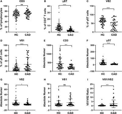 Phenotypic Changes of Peripheral γδ T Cell and Its Subsets in Patients With Coronary Artery Disease